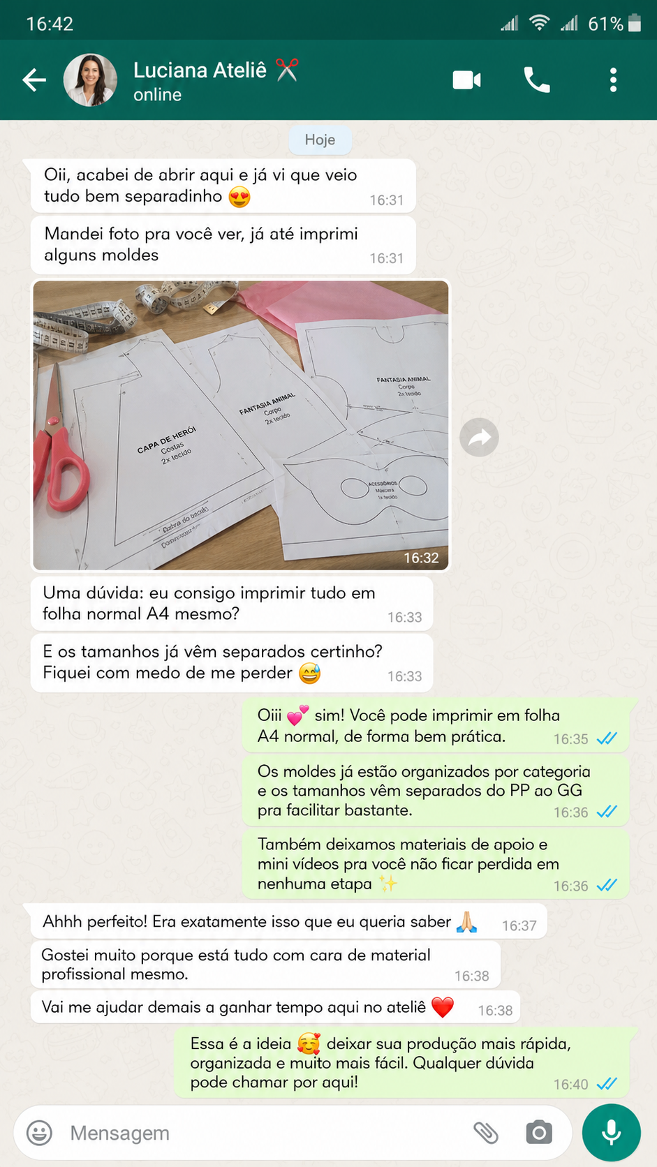 Depoimento 1 - WhatsApp